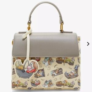 NWOT Disney Loungefly 7 Dawft Gray and Cream Handbag.
